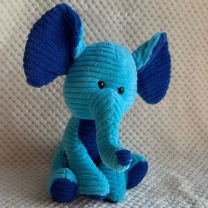 Walmart Plush Blue Corduroy Style Elephant Stuffed Animal Toy